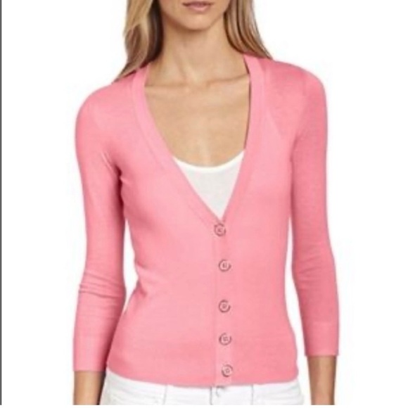 Lilly Pulitzer Kaitlin Cardigan Sweater Lilac Lavender Purple Button Down V Neck - Picture 1 of 8